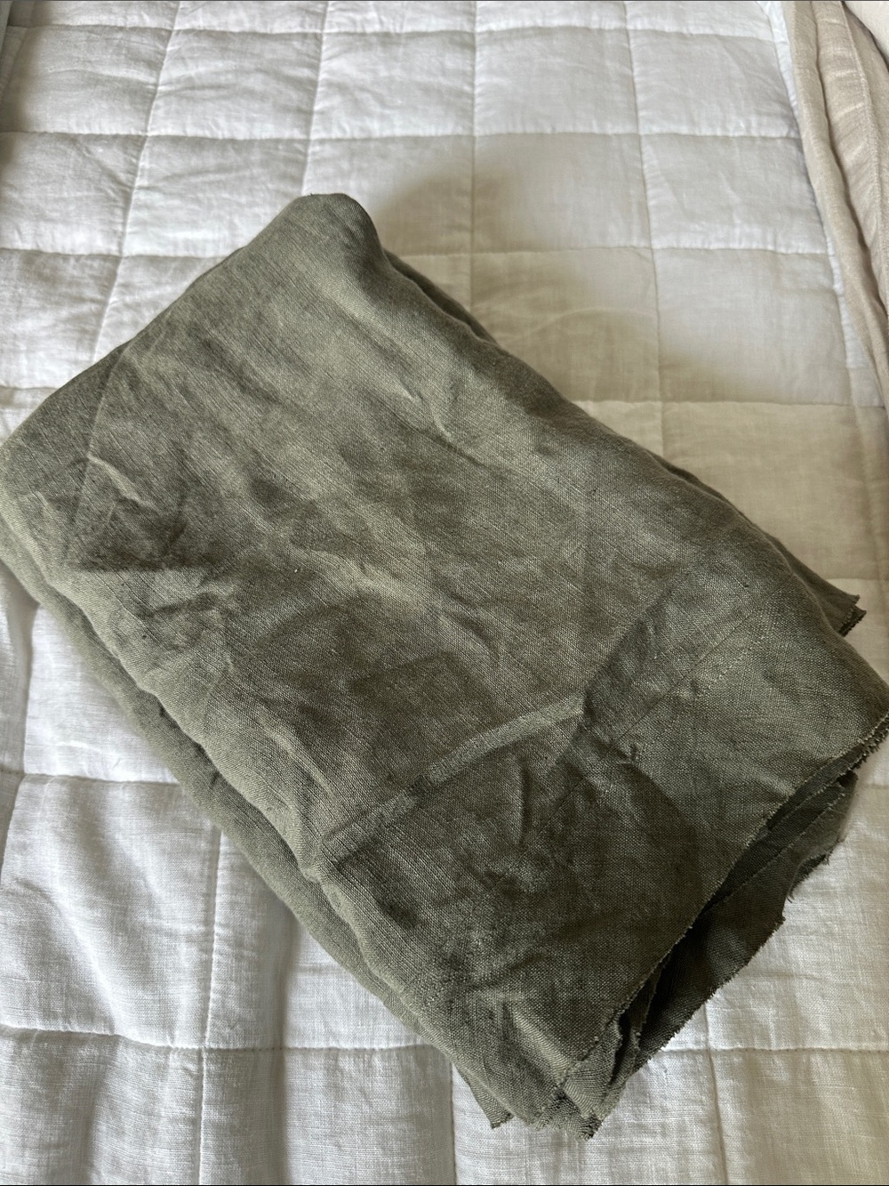 NWOT Standard European Linen Double Flange Sham Set - Picture 5 of 6